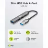 Goobay Slim 4-Port USB-Hub USB-A į USB-C™/USB-A, USB 3.2 (74458)