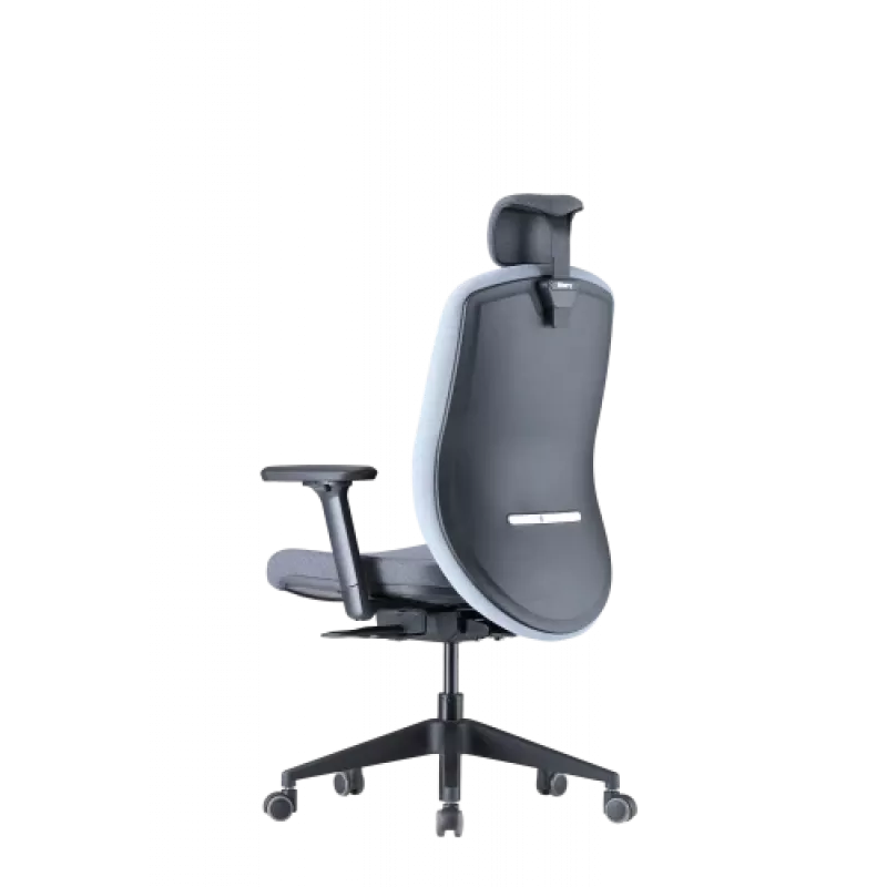 Ergonomiška biuro kėdė Up Up Athene juoda, pilka + mėlynas audinys
