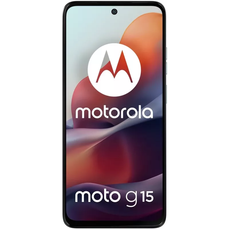 Išmanusis telefonas Motorola Moto g15, 17,1 cm (6,72 colio), Dual SIM, Android 15, 4G, 8 GB, 128 GB, 5200 mAh, mėlynas