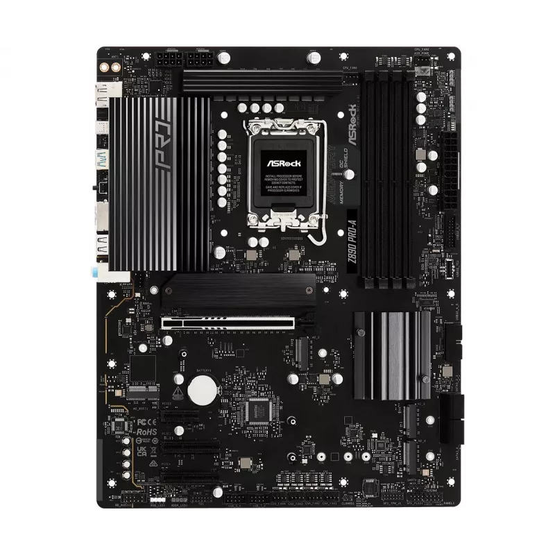Motininė plokštė ASRock Z890 Pro-A ATX – Intel Z890, LGA 1851, DDR5, 4x DIMM, 256 GB, 2,5 Gb LAN, PCIe Gen5