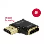 HDMI adapteris DeLOCK 65660, 90° kairėn, juodas