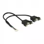 USB kabelis DeLOCK 84839 USB 2.0 0,25 m 2 x USB A juodas