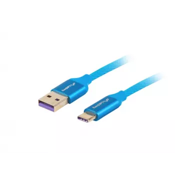 USB 2.0 laidas LANBERG CA-USBO-21CU-0010-BL — USB A į USB C, 1 m, mėlynas
