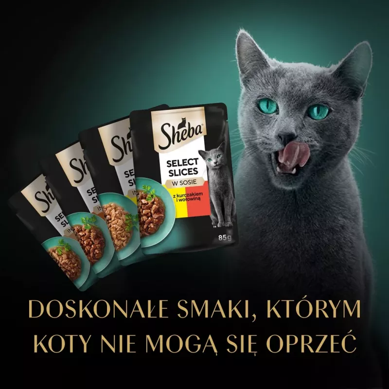 Sheba Selection in Sauce Juicy Flavours drėgnas ėdalas katėms, 12 x 85 g