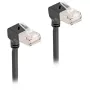 DeLOCK RJ45 tinklo kabelis Cat.6A S/FTP Slim 90° Žemyn 5m Juodas