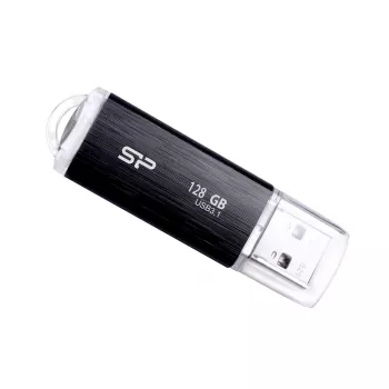 USB atmintukas Silicon Power 128 GB USB Type-A 3.2 Gen 1 Blaze B02, plastikinis dangtelis, raktų pakabukas, juodas
