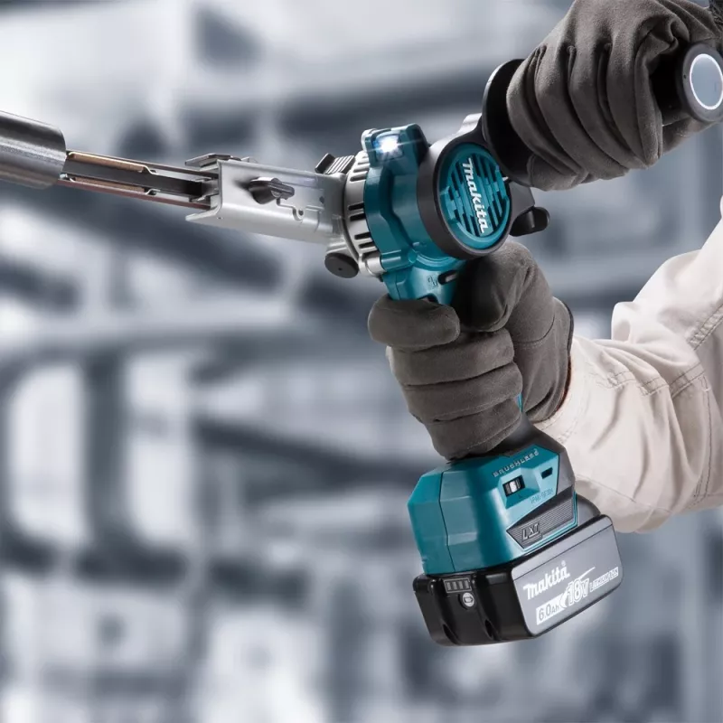 Makita DBS180Z belaidis juostinis šlifatorius, 18 V, juoda/mėlyna (be akumuliatoriaus)