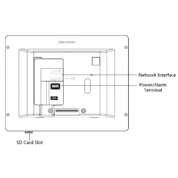 Vaizdo domofonas Hikvision DS-KH6320-TE1, 7 colių talpinis jutiklinis ekranas, PoE, 1024×600, MicroSD iki 32 GB, Ethernet, Linux