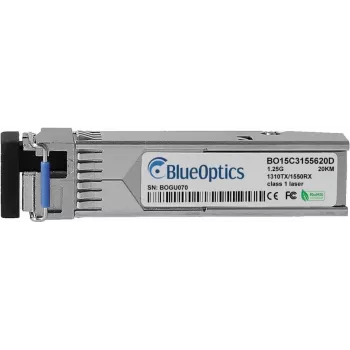 Suderinamas Mikrotik S-35LC20D BlueOptics BO15C3155620D SFP siųstuvas-imtuvas, LC-Simplex, 1000BASE-BX-U, vienmodis pluoštas, TX1310nm/RX1550nm, 10KM, DDM, 0°C/+70°C (S-35LC20D-BO)