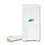 Qoltec 57013 aplinkui spinduliuojanti 4G LTE vidinė antena, 2x SMA, 0,6-2,7 GHz, 30 dBi, vertikali poliarizacija, 50 Ω, baltas ABS