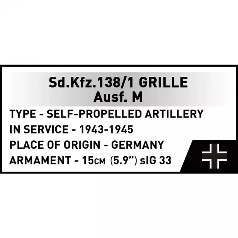 Konstrukcinis modelis Cobi SD.KFZ.138/1 Grille, 720 dalių, demonstracinis modelis