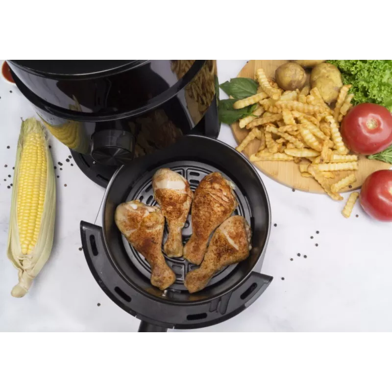 Oro gruzdintuvė PRIME3 SAF31 2,5 l, 1200 W, karšto oro bekepė juoda