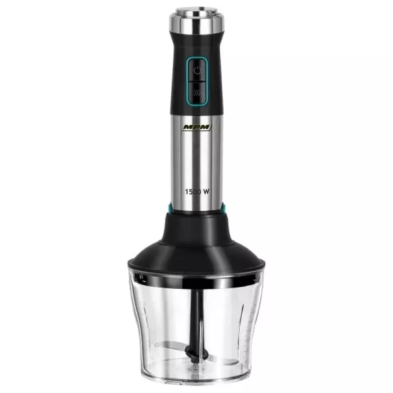 Panardintuvas MPM MBL-42M — 1500 W, nerūdijančio plieno korpusas, kintamas greitis, turbo, priedai