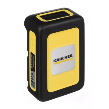 Akumuliatoriaus ir įkroviklio rinkinys Karcher Power 18 V 2,5 Ah, 1 akumuliatorius, 1 įkroviklis, geltona