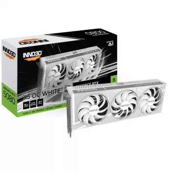 INNO3D GeForce RTX 5080 X3 OC White 16GB GDDR7 vaizdo plokštė