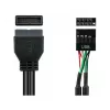 Good Connections adapteris Pin-Header USB 3.0 kištukas – USB 2.0 lizdas, 0,3 m
