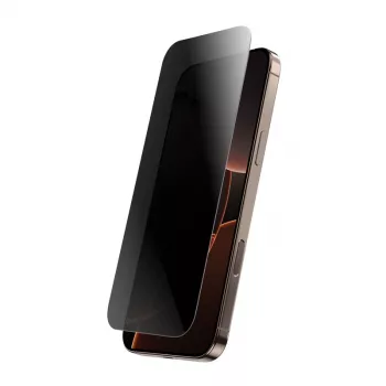 Privatumo stiklas Crong iPhone 16 Pro Max — matinis, atsparus įbrėžimams