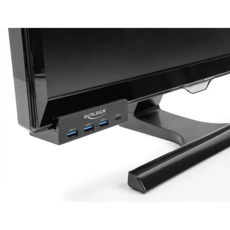 DeLOCK 64284 USB 3.2 Gen 2 šakotuvas (USB Type-A, 4 prievadai, 5000 Mbit/s, juodas)