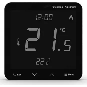 Patalpų termostatas R-S3 WG.23.0060 juodas 230V – laidinis kambario termostatas, 230 V, juodos spalvos
