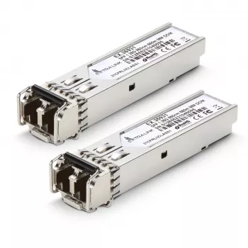 Extralink SFP modulis SFP 1.25G 2 vnt., 1,25 Gbps, LC/UPC, 850 nm, 550 m, kelių režimų, DOM, skirtas HP/Aruba