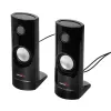 Laidiniai kompiuteriniai garsiakalbiai Audiocore AC860, 2 krypčių, 2.0 kanalai, 4 W RMS, USB maitinimas, 3.5 mm įvestis, juodi
