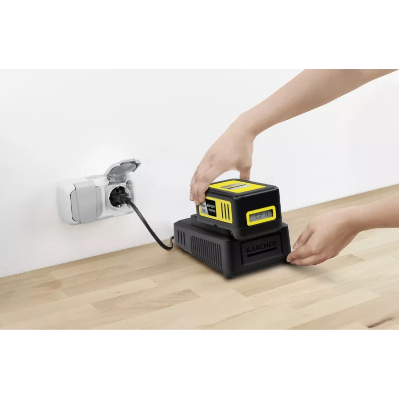 Akumuliatoriaus ir įkroviklio rinkinys Karcher 2.445-063.0, Universal 18V 5000mAh, Geltona/Juoda