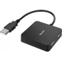 Hama 00300081 USB 2.0 sąsajos šakotuvas 4 prievadai, juodas