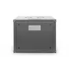 DIGITUS Professional Unique DN-19 09U-6/6-SW - Tinklo spinta - montuojama ant sienos - Juoda, RAL 9005 - 9U - 48,3 cm (19 inch)
