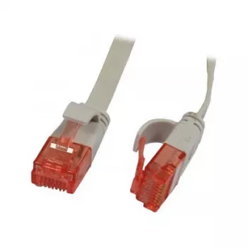 Patch kabelis RJ45 CAT6 250MHz 2m pilkas UTP (U/UTP) PVC plokščias Synergy 21