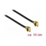 Delock 89607 antenos kabelis, MHF į MHF, 10 cm, juodas