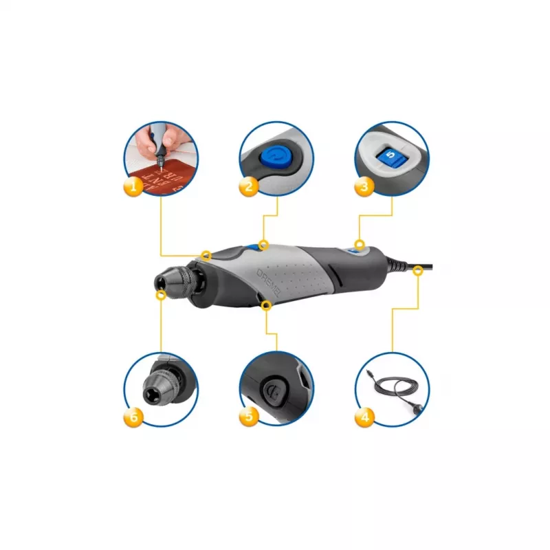 Rotacinis įrankis Dremel F0132050JM 130W su kintamo greičio valdymu ir kompaktišku dizainu