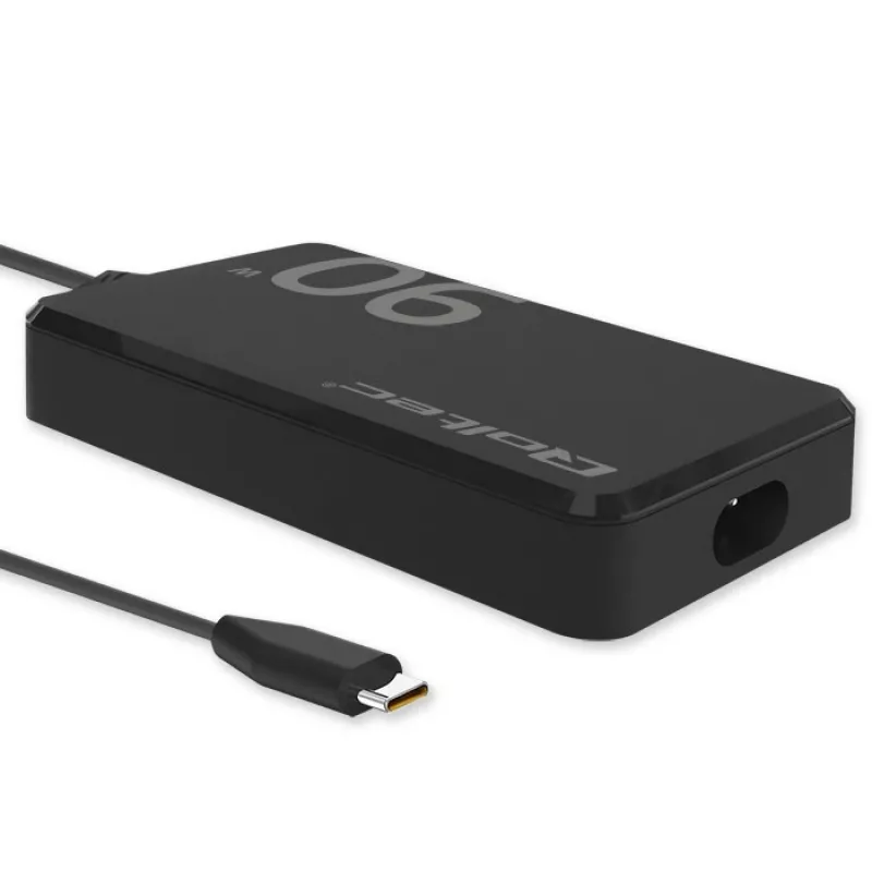 Qoltec 90W GaN Super Fast SLIM Wall Charger | XP | 5-20V | 4.5A | USB-C 3.1 | Nešiojamam kompiuteriui | MacBook | Išmaniajam telefonui | + laidas