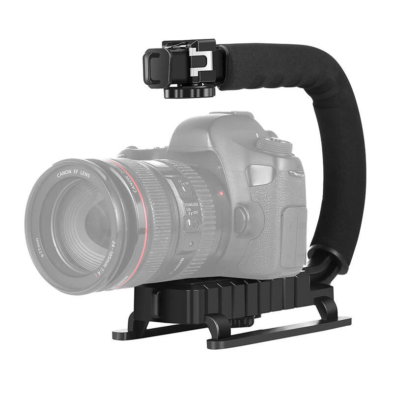 Rankinis kameros stabilizatorius PULUZ PU3005 C formos rankena DSLR ir vaizdo kameroms
