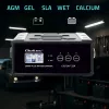 Akumuliatoriaus įkroviklis QOLTEC 52514 — 12V/24V, 25A, AGM/GEL/SLA akumuliatoriams su LCD ekranu