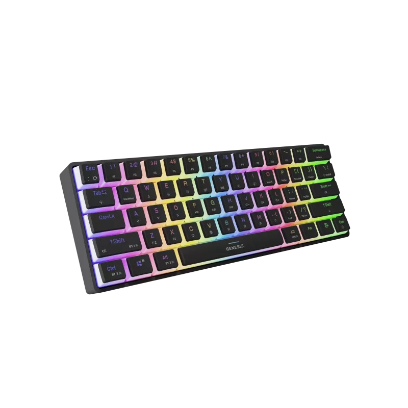 Gaming klaviatūra Genesis THOR 660 G2 – belaidė (2,4 GHz, Bluetooth) ir laidinė kompaktiško išdėstymo
