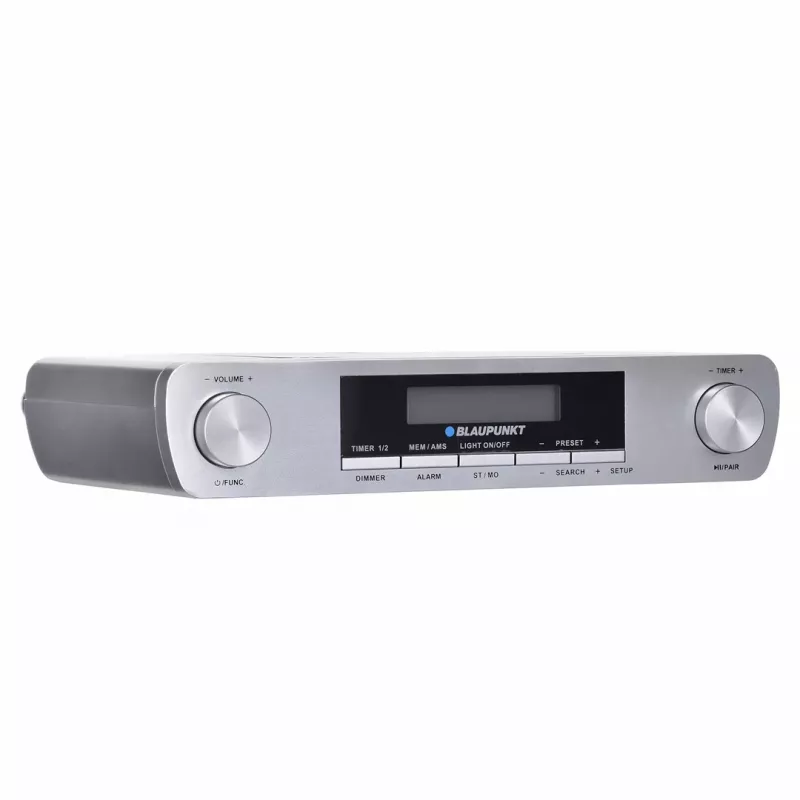Virtuvinis radijas BLAUPUNKT KR14BT su Bluetooth, FM, LED ekranu, 2x0,8W, maitinimas tinklu/baterijomis, pilka