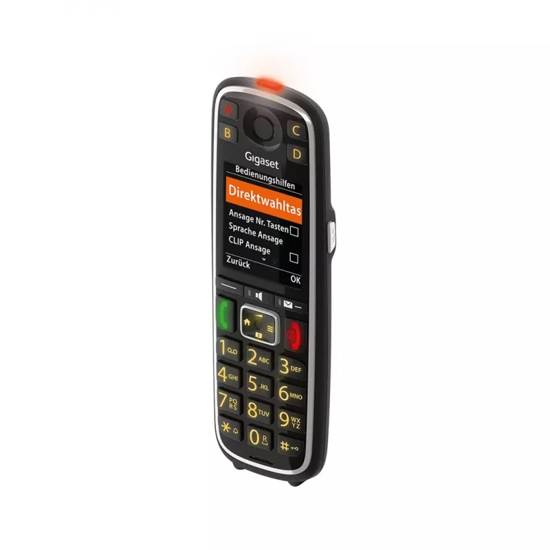 Gigaset E720HX analoginis/DECT telefonas su skambučio identifikavimu, juodas