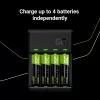 Green Cell GC VitalCharger USB akumuliatorių įkroviklis, 4 lizdai, AA/AAA, USB maitinimas, juodas