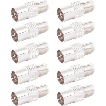 Adapteris IEC lizdas į F lizdą ShiverPeaks 85324-SET10, rinkinys 10 vnt.