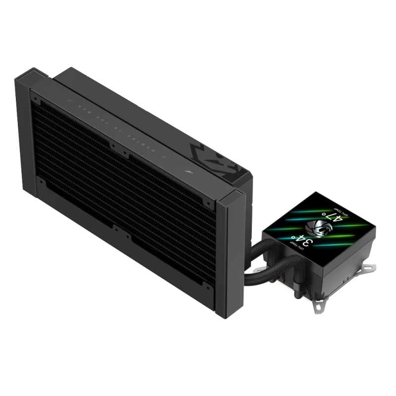 Gamemax GLACIER 240 LCD BK skysčio aušintuvas procesoriui | Intel, AMD