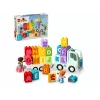 Konstruktorius LEGO DUPLO 10421 ABC sunkvežimis, 36 dalių, 2 minifigūrėlės, nuo 2 m., matmenys 110×140×70 mm