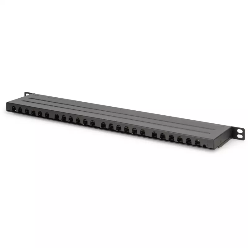 Patch Panel Digitus CAT6 Class E Ekranuotas Didelio Tankio Juodas 24 prievadai 0.5U