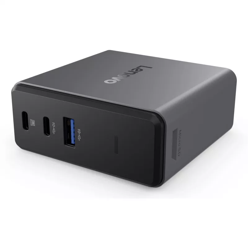 Lenovo X9 Įkrovimo GaN Dock Laidinė USB 3.2 Gen 2 (3.1 Gen 2) Type-C Pilka