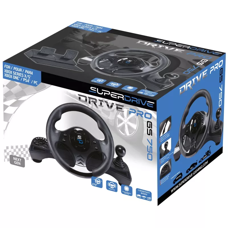 Vairas su pedalais Subsonic SA5156-NG 270° sukimosi kampas USB juodas