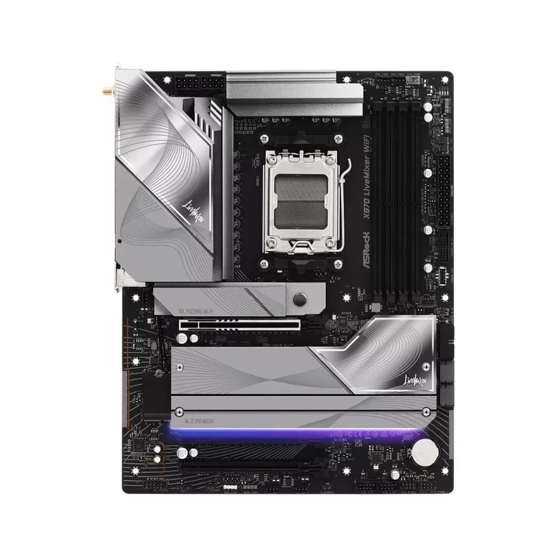 Motininė plokštė ASROCK X870 (lizdas AM5, ATX, DDR5, 4 atminties lizdai, X870LIVEMIXERWIFI)
