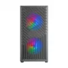 PC korpusas TACENS Mars Gaming MC-VORTEX Mini Tower Mini-ITX/Micro-ATX grūdintas stiklas juodas, 3x120mm, 27,3 cm GPU, 162 mm CPU aušintuvas