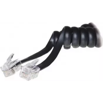 S/CONN 2 m RJ10 juodas permatomas ShiverPeaks