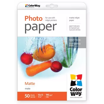 Matinė fotopopieriaus plėvelė 190 g/m² | 10x15 | 50 lapų