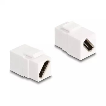 DeLOCK Keystone modulis HDMI moteriška–moteriška įstrižai 8K 60 Hz baltas