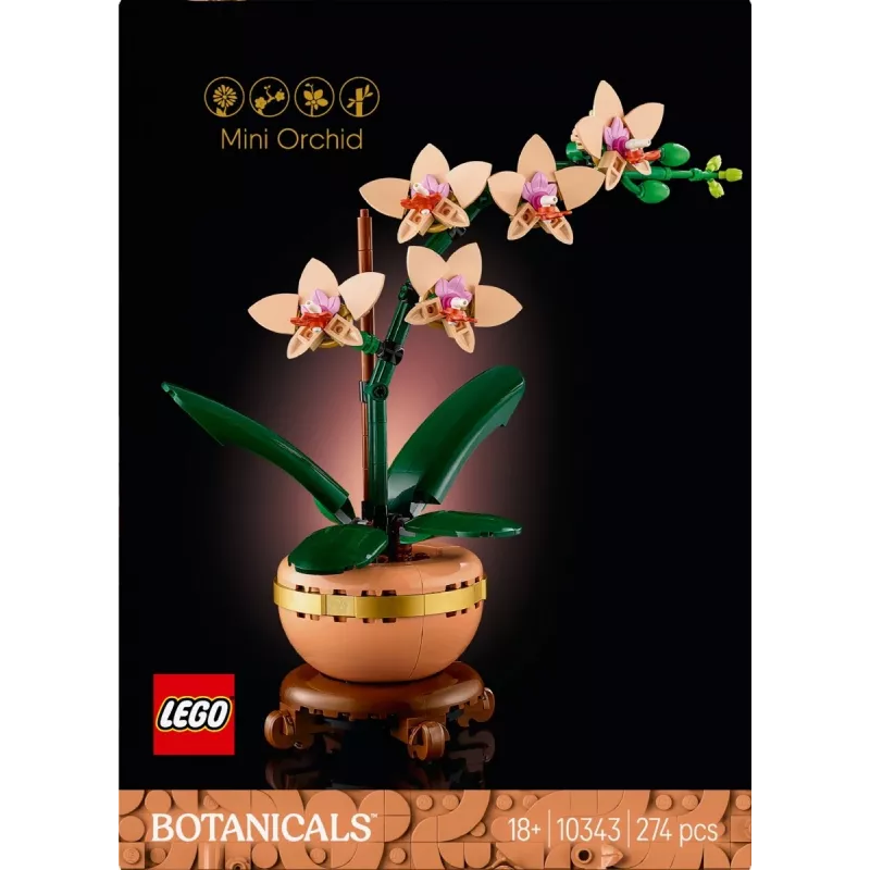LEGO ICONS 10343 Botaninė kolekcija – Mini orchidėja
